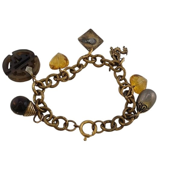 Vintage Mixed Media Charm Bracelet (A5772) - Picture 2 of 5